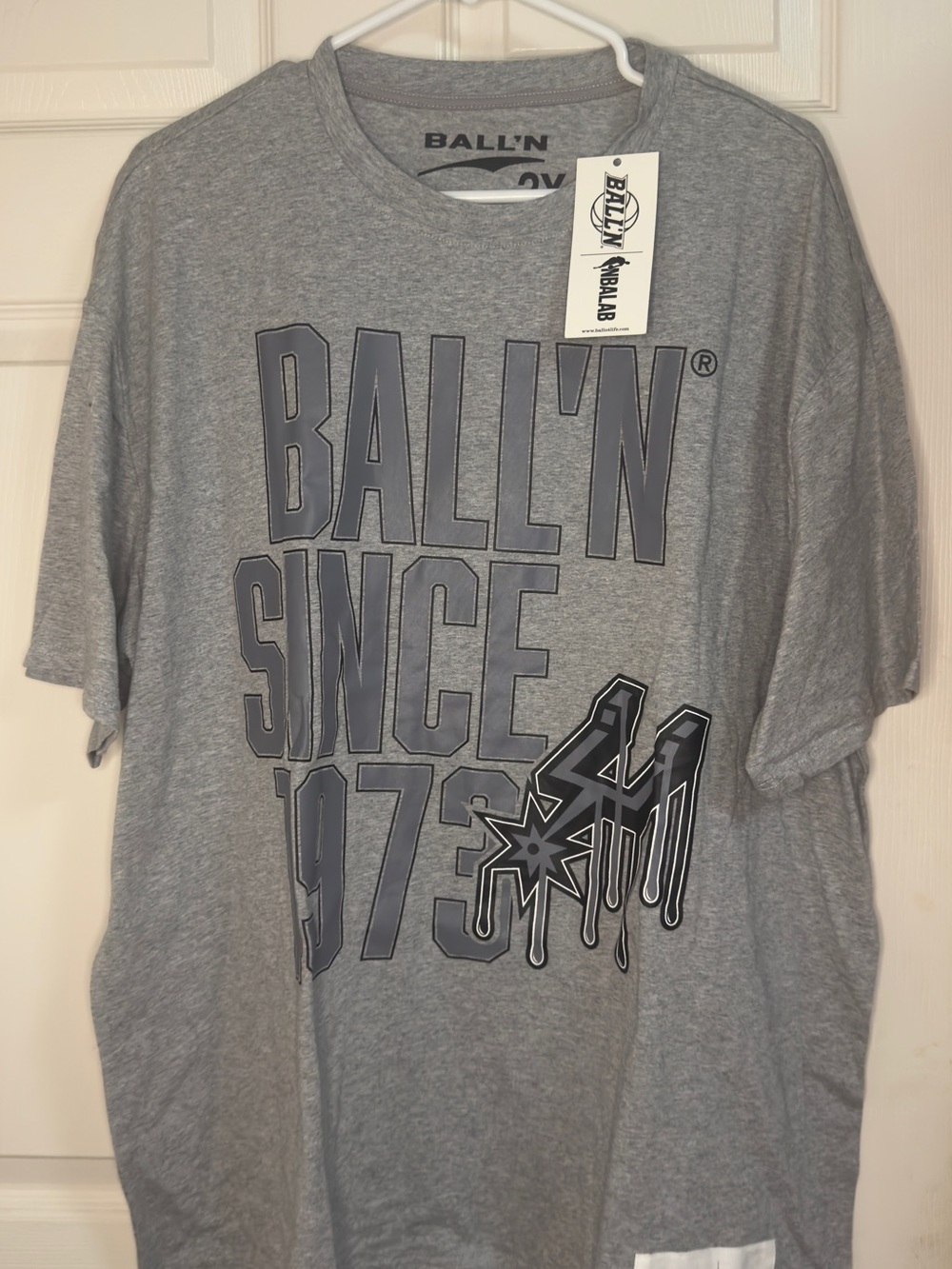Men's Gray Graphic Tee - Ball'N Since 1973